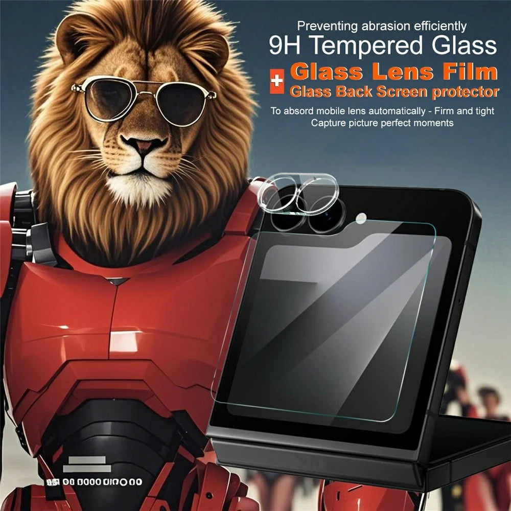 IMAK For Samsung Galaxy Z Flip7 FE 5G Camera Lens Film + Tempered Glass Rear Screen Protector - 3