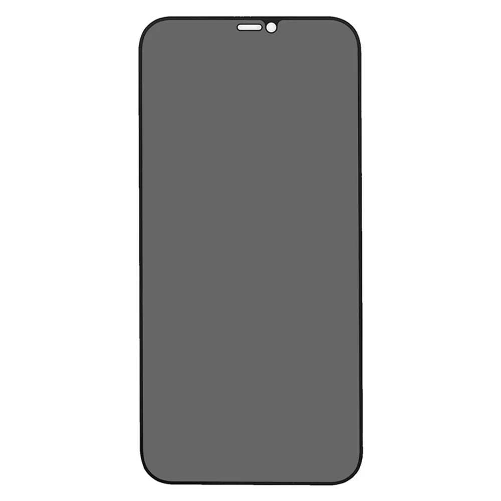 For iPhone 12 Pro Max 6.7 inch Anti-spy Screen Protector Full Glue Bright Silk Printing Edge Matte Full Cover Tempered Glass Film - Black - 2