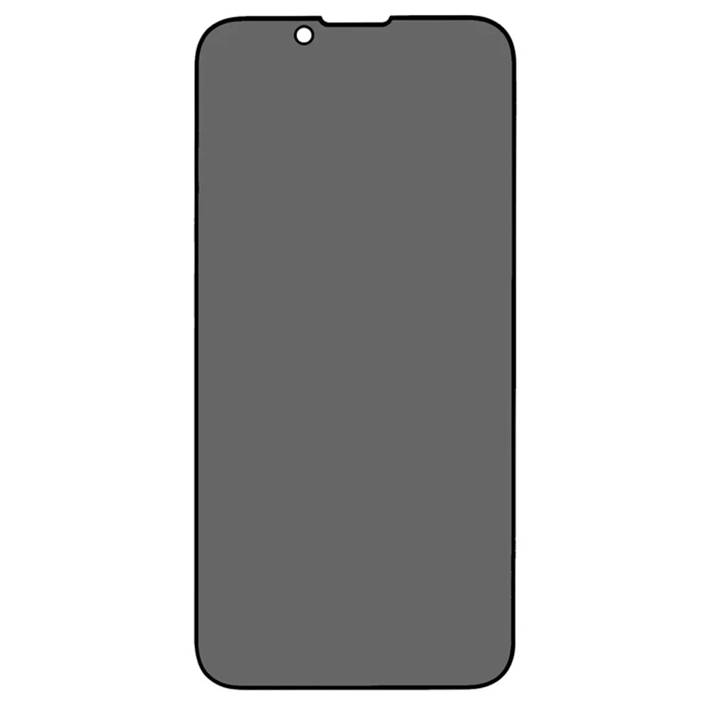 For iPhone 13 Pro 6.1 inch / iPhone 13 6.1 inch Anti-spy Screen Protector Full Glue Bright Silk Printing Edge Matte Full Cover Tempered Glass Film - Black - 2