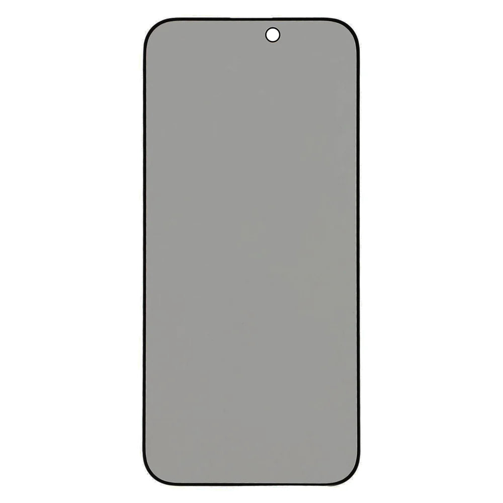 For iPhone 15 / iPhone 16 Anti-spy Screen Protector Full Glue Bright Silk Printing Edge Matte Full Cover Tempered Glass Film - Black - 2