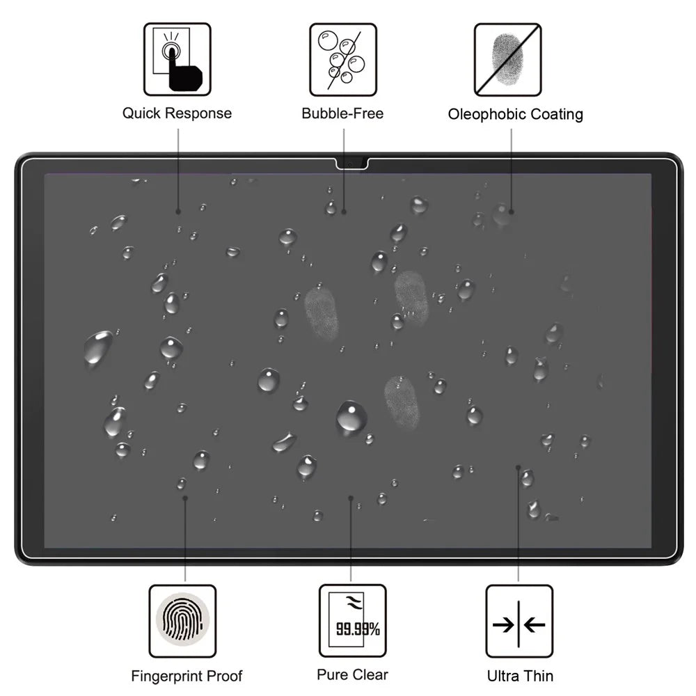 For Lenovo Tab M10 Plus (3rd Gen) / Xiaoxin Pad 2022 10.6 inch Arc Edge Screen Protector Anti-fingerprint HD Clear Full Cover Tempered Glass Film - 4