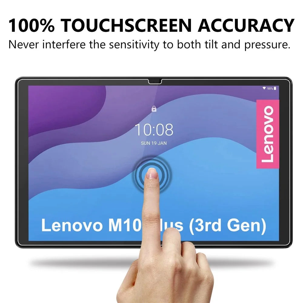 For Lenovo Tab M10 Plus (3rd Gen) / Xiaoxin Pad 2022 10.6 inch Arc Edge Screen Protector Anti-fingerprint HD Clear Full Cover Tempered Glass Film - 5