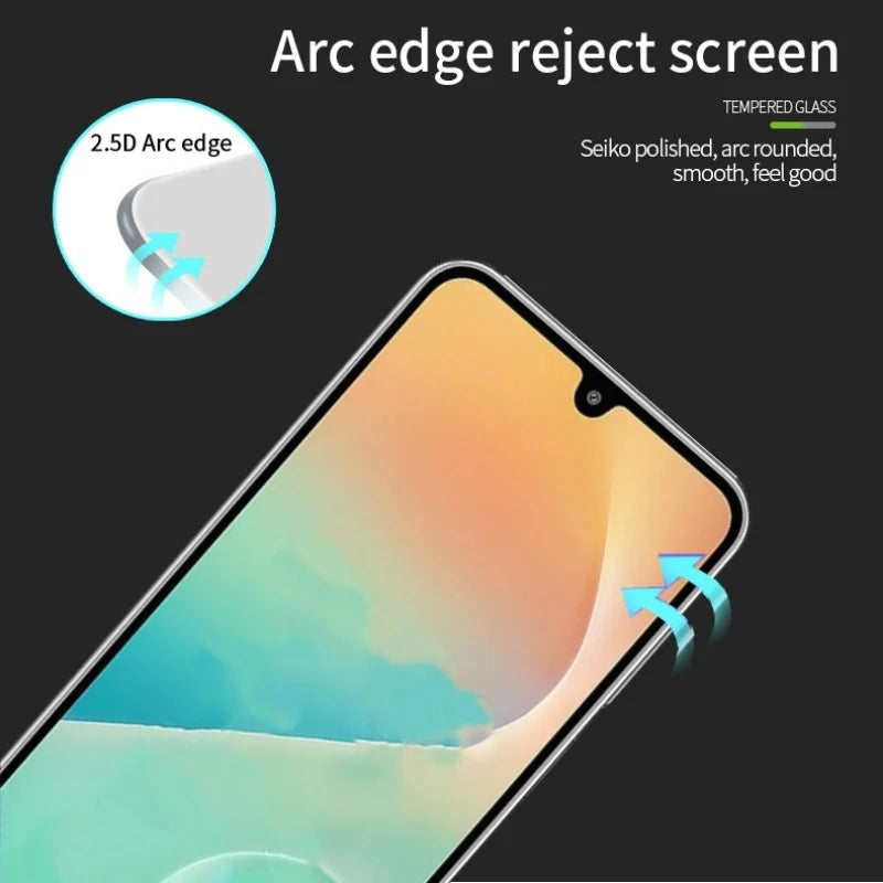 MOFI For Samsung Galaxy M36 5G Screen Protector  9H Full Glue Full Coverage High Aluminum-Silicon Glass Film - Black - 2