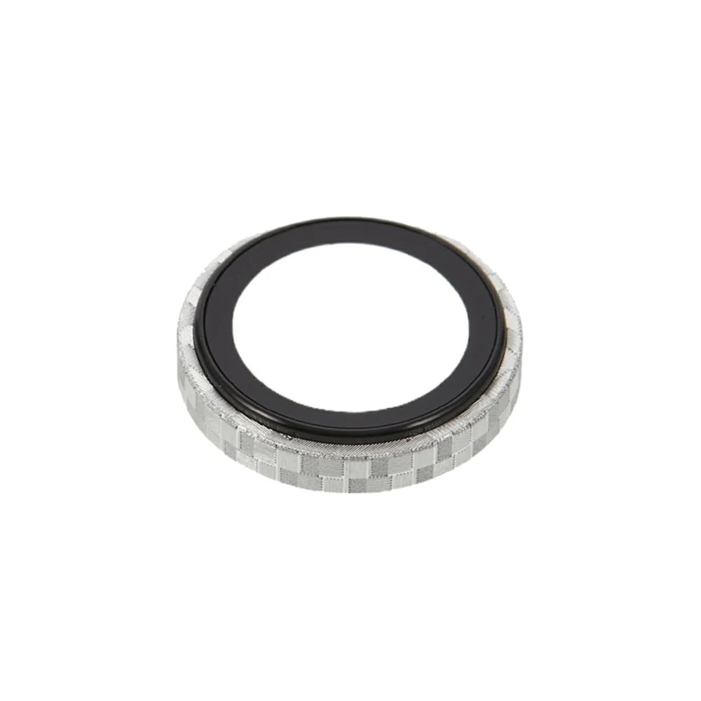 For iPhone Air Camera Lens Protector Aramid Fiber Textured Metal Tempered Glass Lens Film - Silver - 3