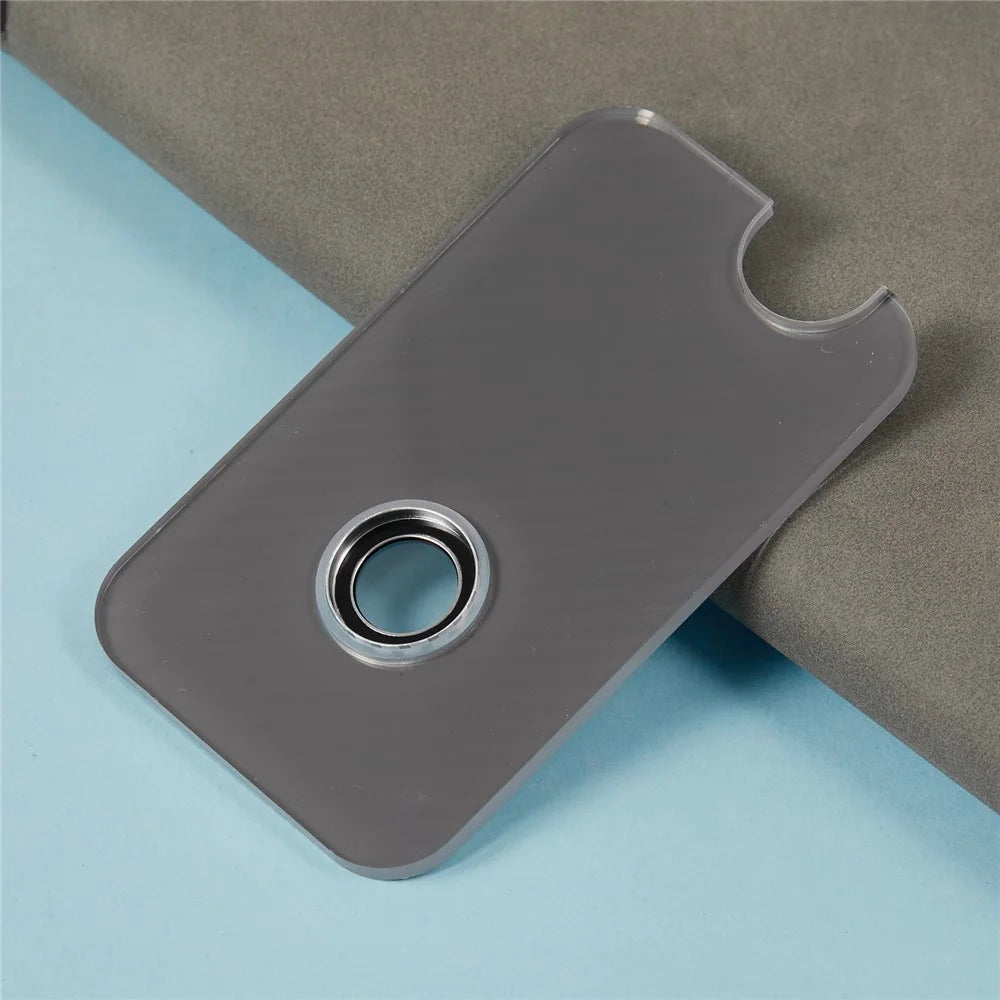 For iPhone Air Camera Lens Protector Aramid Fiber Textured Metal Tempered Glass Lens Film - Silver - 5