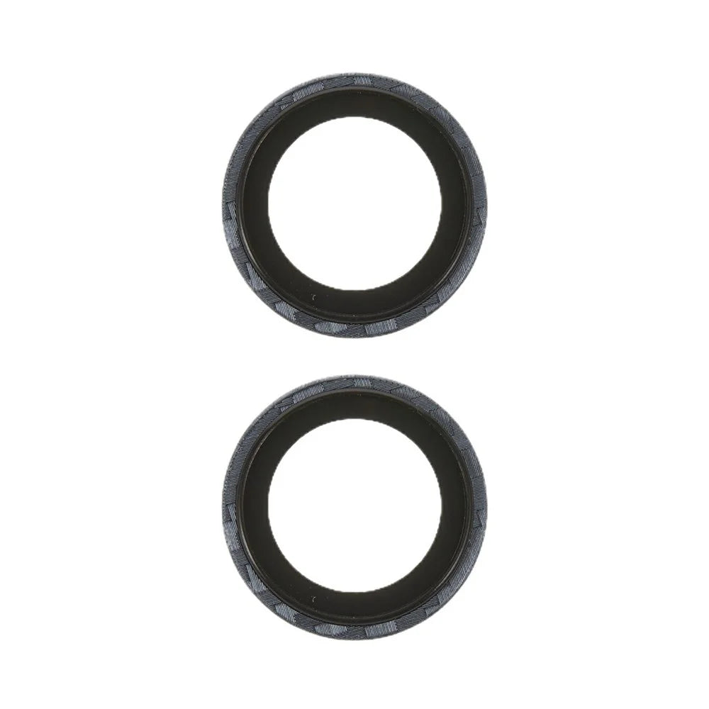 For iPhone 17 Camera Lens Protector Aramid Fiber Textured Metal Tempered Glass Lens Film - Dark Blue - 2