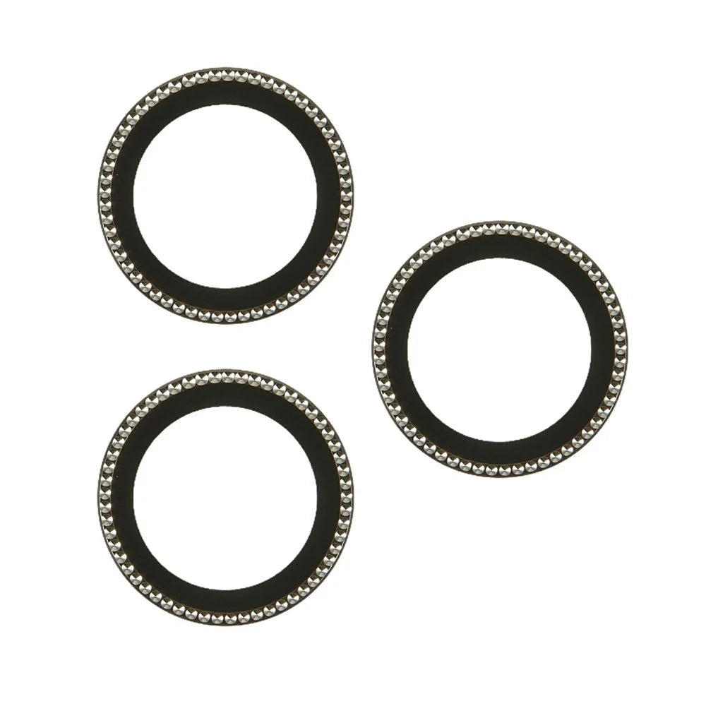 X-LEVEL For iPhone 17 Pro Max  /  17 Pro Camera Lens Protector AR Rhinestones Decor HD Lens Film - Grey - 2