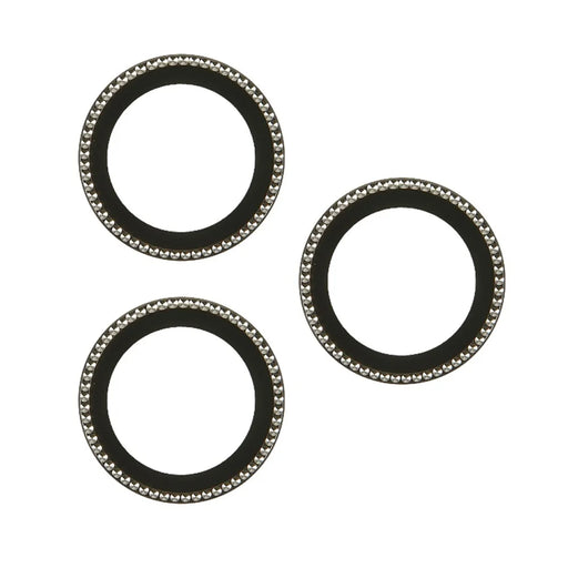 X-LEVEL For iPhone 17 Pro Max  /  17 Pro Camera Lens Protector AR Rhinestones Decor HD Lens Film - Grey - 2