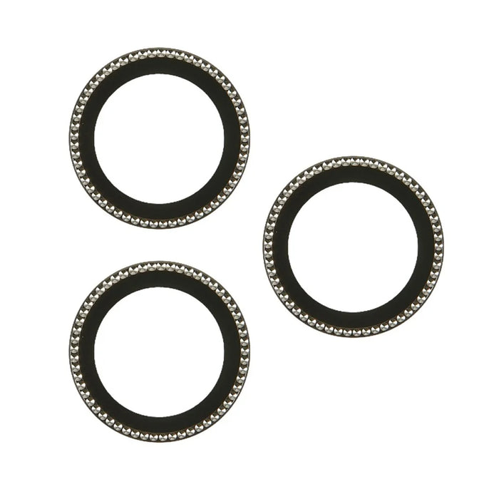X-LEVEL For iPhone 17 Pro Max  /  17 Pro Camera Lens Protector AR Rhinestones Decor HD Lens Film - Grey - 2