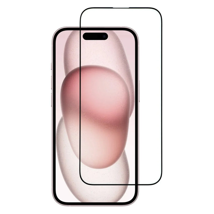 ITIETIE For iPhone 16 / 15 Screen Protector 0.25mm High Aluminium-Silicon Glass Silk Printing Film - 1