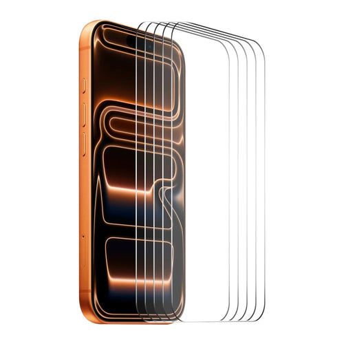 ENKAY HAT PRINCE 5Pcs For iPhone 18 Pro Max / 17 Pro Max Screen Protector Thick Adhesive 9H Arc Edges High Aluminium-Silicon Glass Film - 1