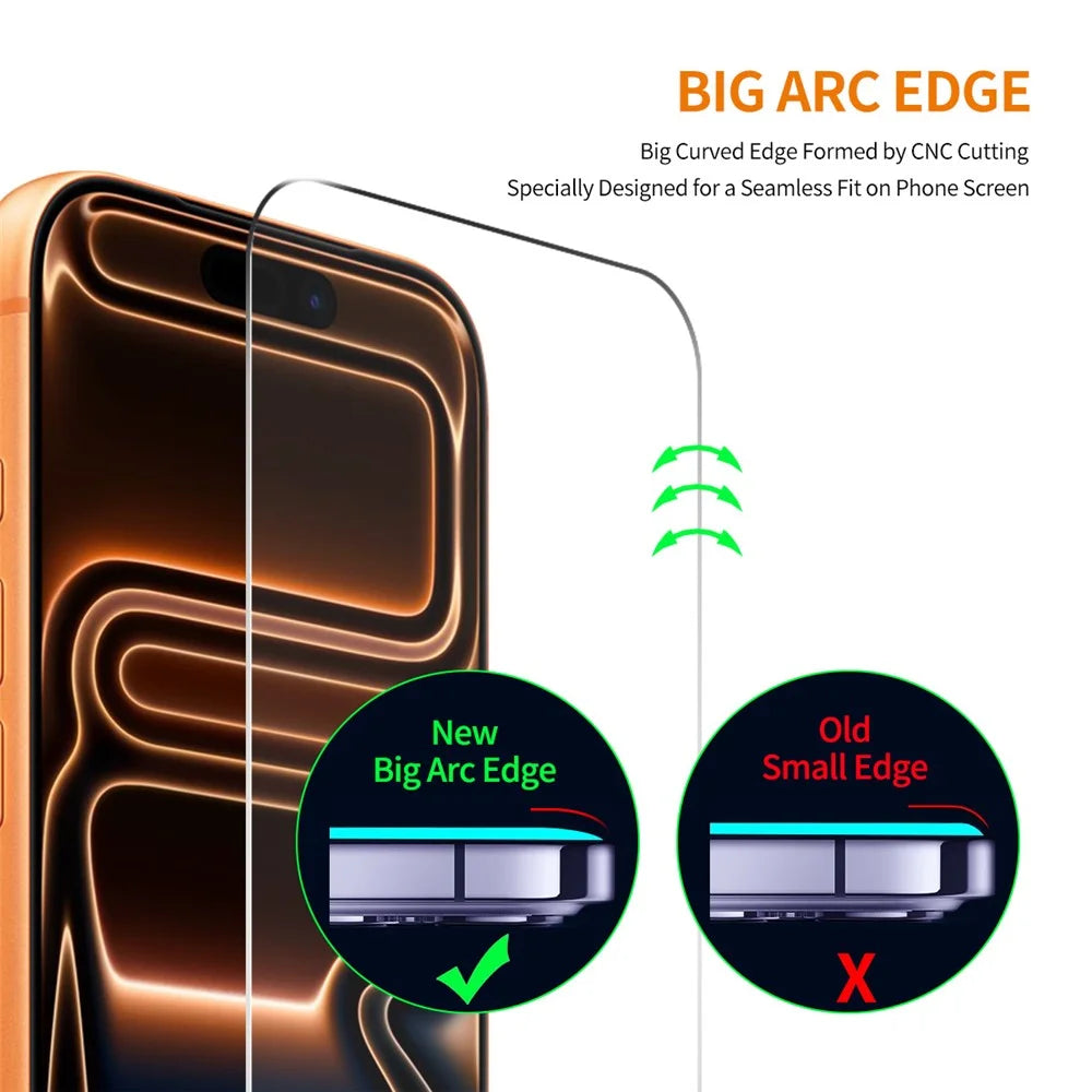 ENKAY HAT PRINCE 10Pcs For iPhone 18 Pro Max / 17 Pro Max Screen Protector Thick Adhesive 9H Arc Edges High Aluminium-Silicon Glass Film - 5