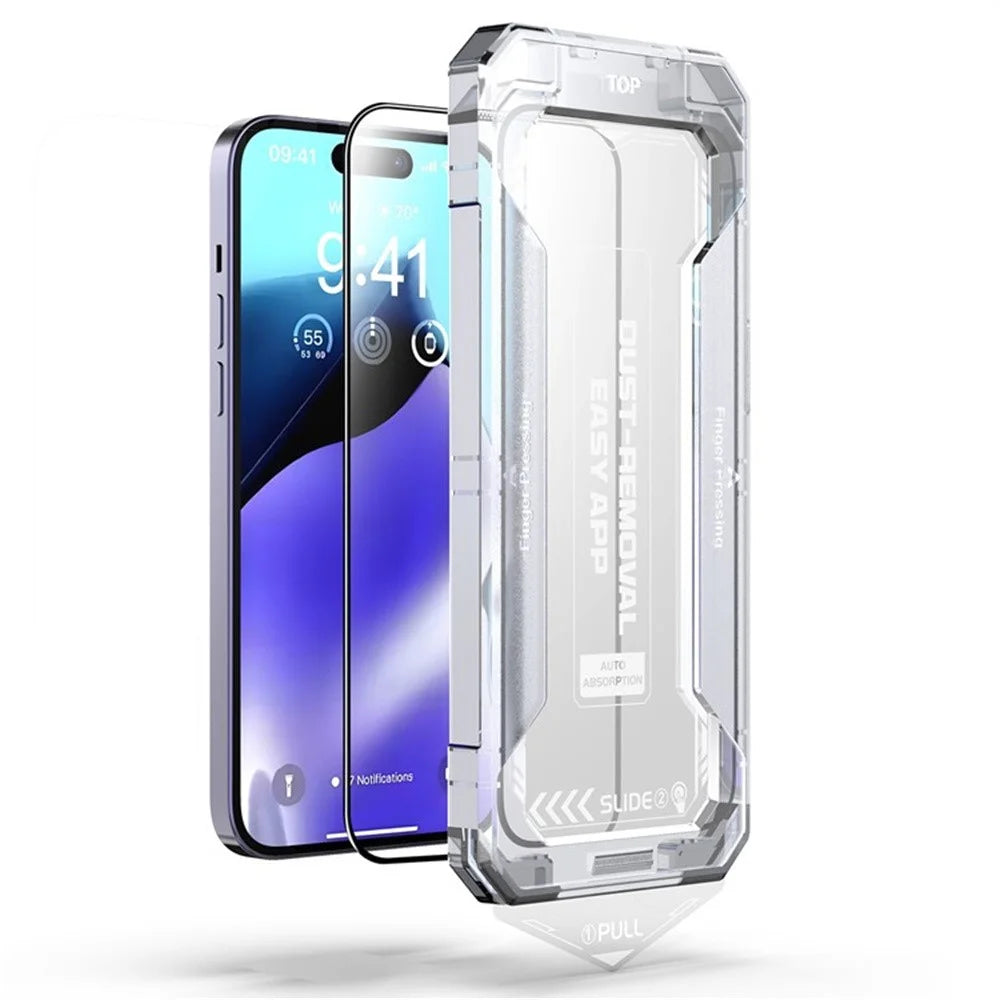 For iPhone 17 Screen Protector Silk Printing Tempered Glass Film Dust-Free Protector - 3