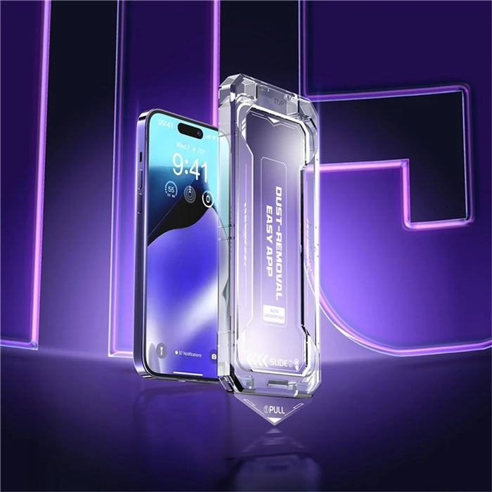 For iPhone 17 Pro Anti-Spy Full Screen Protector Auto-Dust Removal Tempered Glass Film - 2