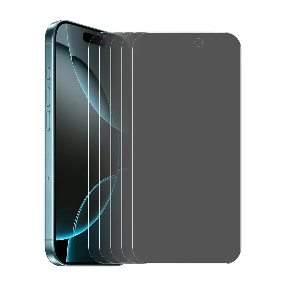 ENKAY HAT PRINCE For iPhone 18 Pro / 17 Pro 5Pcs Anti-Spy Film  Anti-Glare Screen Protector Tempered Glass - Black - 1