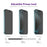 ENKAY HAT PRINCE For iPhone 18 Pro Max / 17 Pro Max 5Pcs Anti-Spy Film  Anti-Glare Screen Protector Tempered Glass - Black - 4