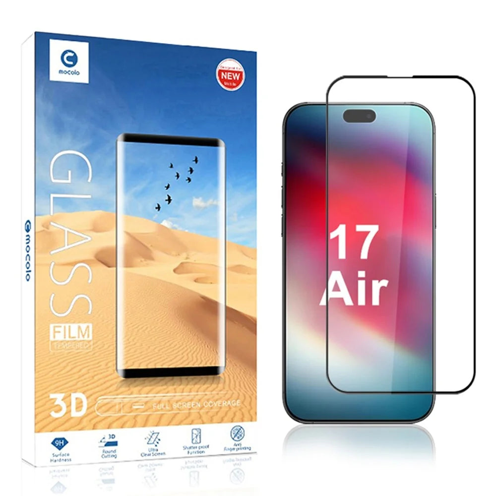 MOCOLO For iPhone Air Screen Protector 3D Curved Tempered Glass HD Clear Full Glue Film - 6