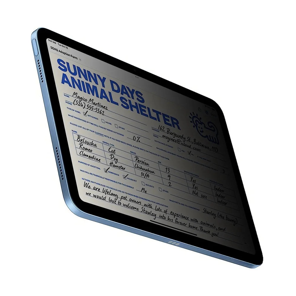 For iPad (2025) / 10.9 (2022) 0.3mm Arc Edge 180 Degree Anti-Peep Full Screen Tempered Glass Screen Protector Film - 3