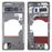 For Google Pixel 7 Pro 5G OEM Middle Plate Frame Replacement (Without Logo) - Black - 1