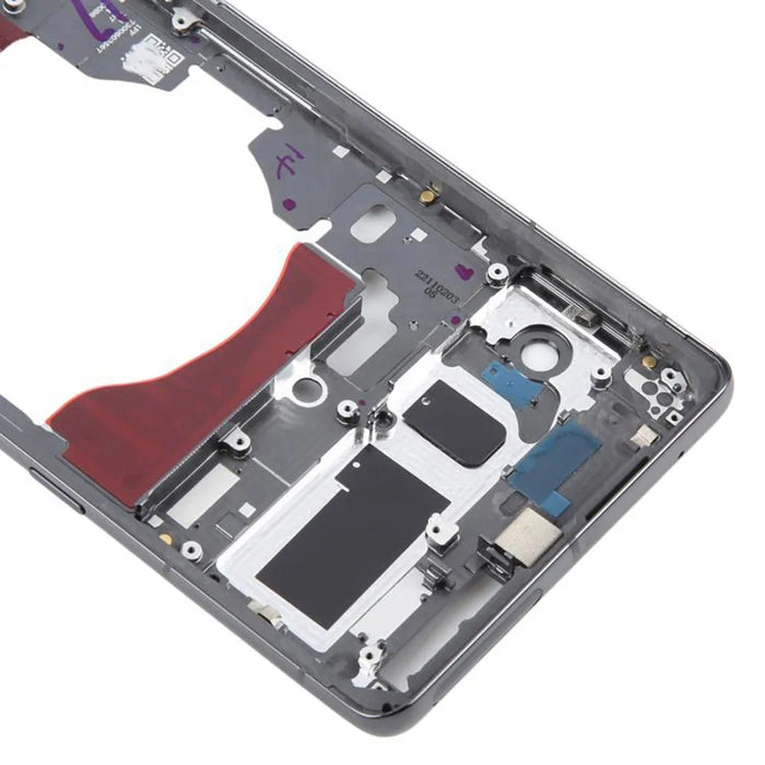 For Google Pixel 7 Pro 5G OEM Middle Plate Frame Replacement (Without Logo) - Black - 5