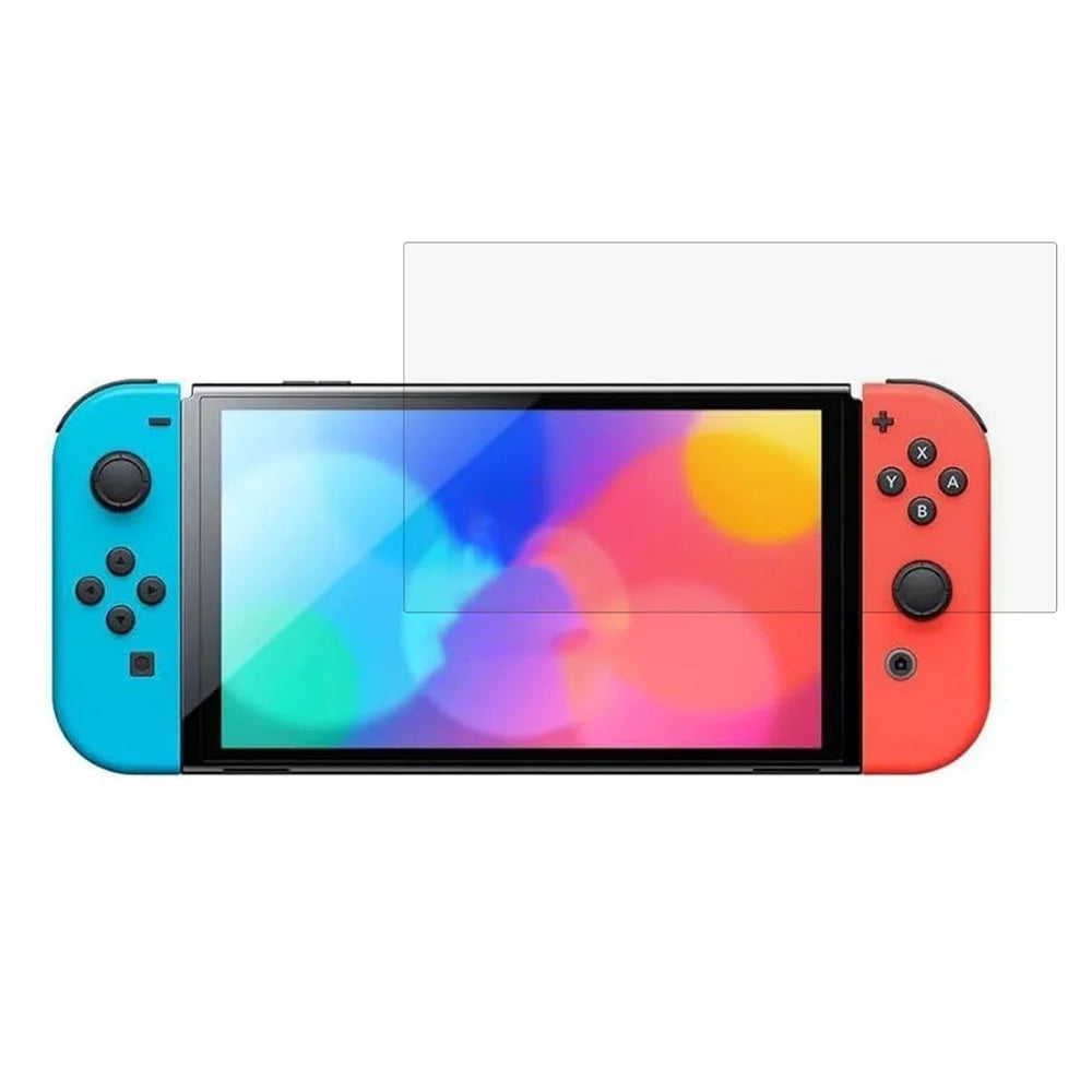 For Nintendo Switch OLED Screen Protector Straight Edges Matte Tempered Glass Film Anti Fingerprint - 1