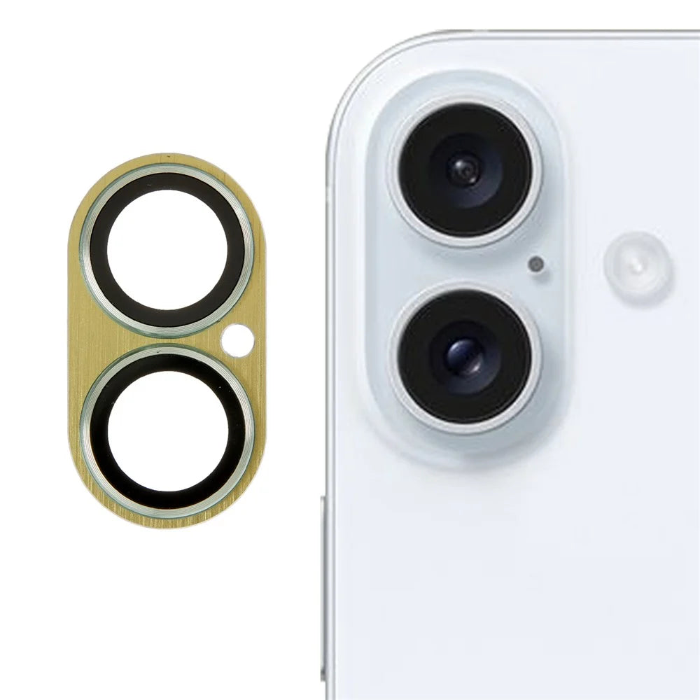 For iPhone 17 Camera Lens Protector Brushed Integrated Metal Tempered Glass Lens Film - Green - 1