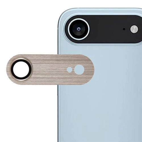 For iPhone Air Camera Lens Protector Brushed Integrated Metal Tempered Glass Lens Film - White - 1