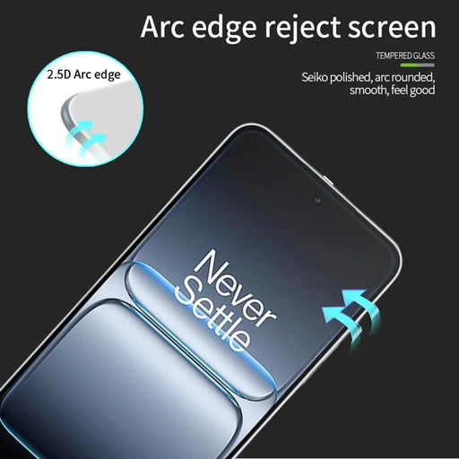 MOFI For OnePlus Nord 5 5G Screen Protector  9H Full Glue Full Coverage High Aluminum-Silicon Glass Film - Black - 2