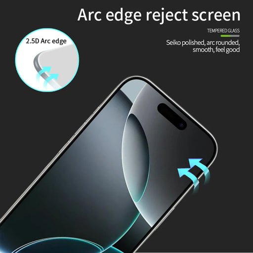 MOFI For iPhone 17 Pro Screen Protector  9H Full Glue Full Coverage High Aluminum-Silicon Glass Film -  Black - 2