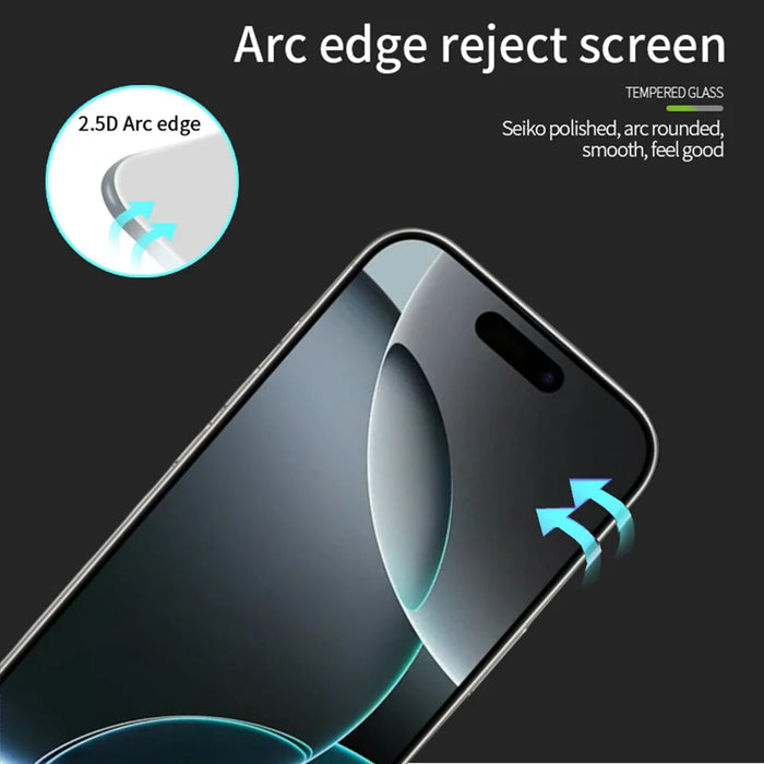 MOFI For iPhone 17 Pro Screen Protector  9H Full Glue Full Coverage High Aluminum-Silicon Glass Film -  Black - 2