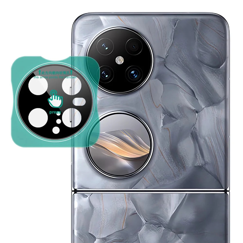 IMAK For Huawei Pocket 2 Tempered Glass Camera Lens Protector with Self Positioning Frame (Black Version) - 2