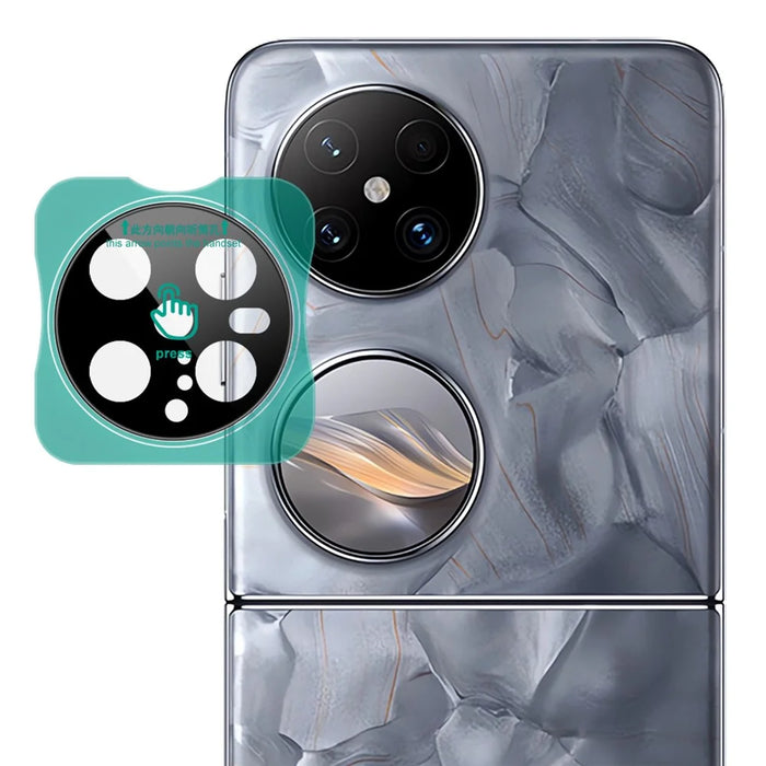 IMAK For Huawei Pocket 2 Tempered Glass Camera Lens Protector with Self Positioning Frame (Black Version) - 2