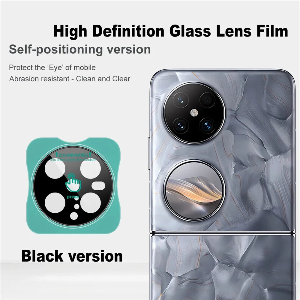 IMAK For Huawei Pocket 2 Tempered Glass Camera Lens Protector with Self Positioning Frame (Black Version) - 4