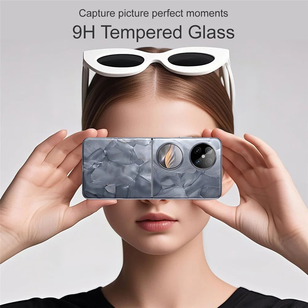 IMAK For Huawei Pocket 2 Tempered Glass Camera Lens Protector with Self Positioning Frame (Black Version) - 5