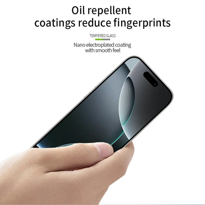 PINWUYO For iPhone 17 Pro Tempered Glass Film  Explosion-proof 9H 3D Full Screen Protector - Black - 4