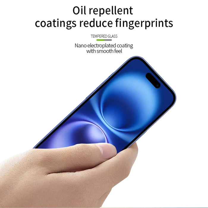 PINWUYO For iPhone 17 Tempered Glass Film  Explosion-proof 9H 3D Full Screen Protector - Black - 4