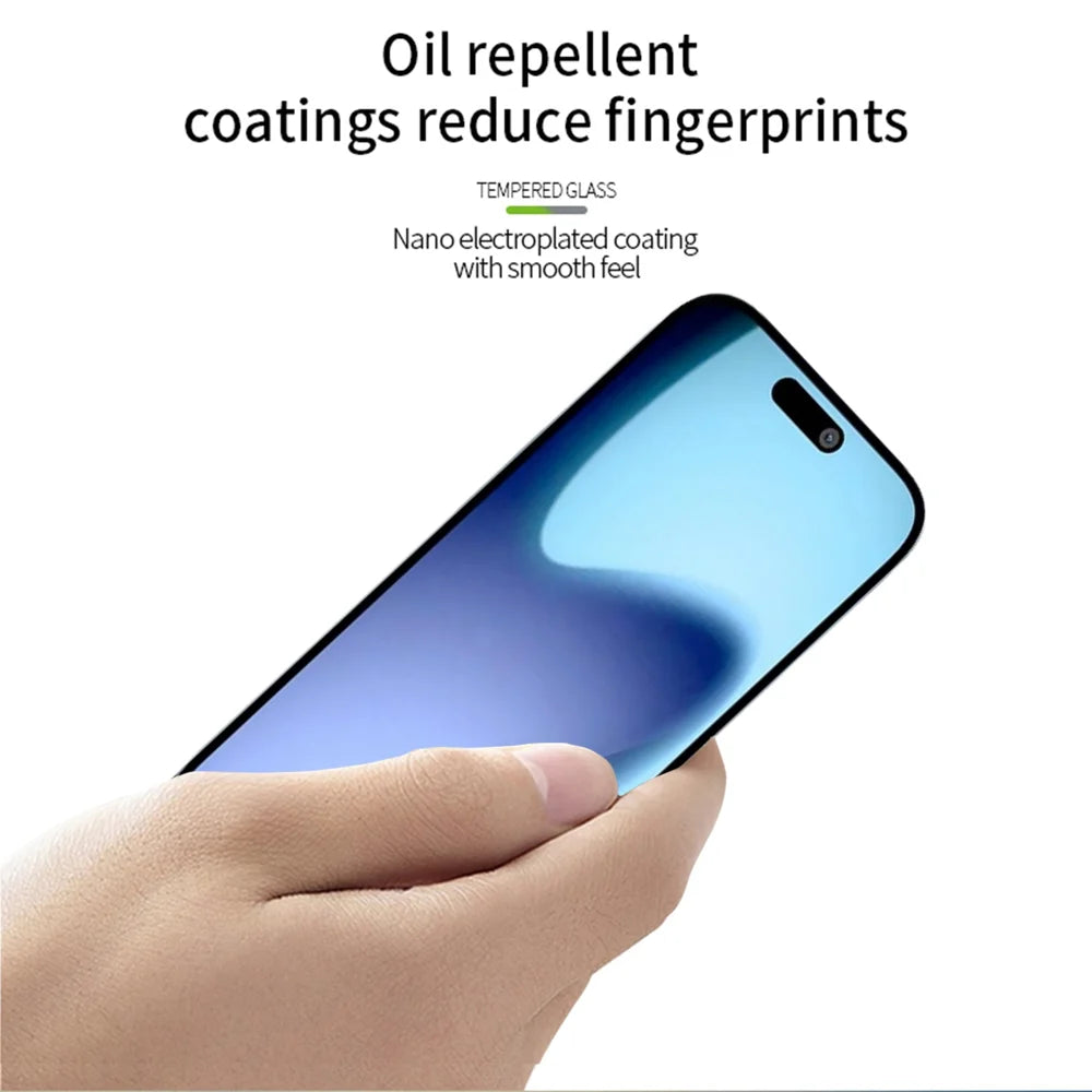 PINWUYO For iPhone Air Tempered Glass Film  Explosion-proof 9H 3D Full Screen Protector - Black - 4