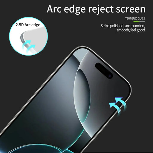 PINWUYO For iPhone 17 Pro Tempered Glass Film  JK Series-2 9H Full Screen Protector - Black - 2
