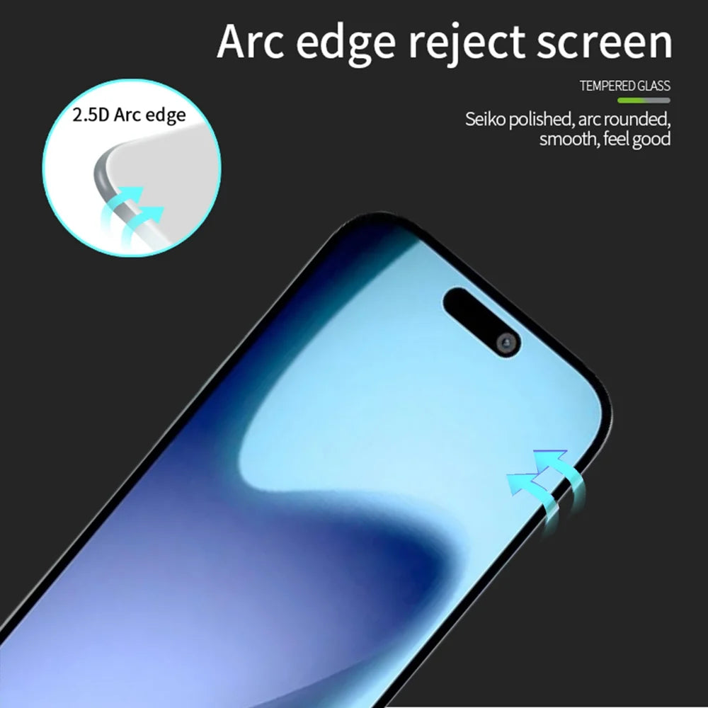 PINWUYO For iPhone Air Tempered Glass Film  JK Series-2 9H Full Screen Protector - Black - 2