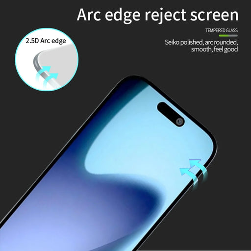 PINWUYO For iPhone Air Tempered Glass Film  JK Series-2 9H Full Screen Protector - Black - 2