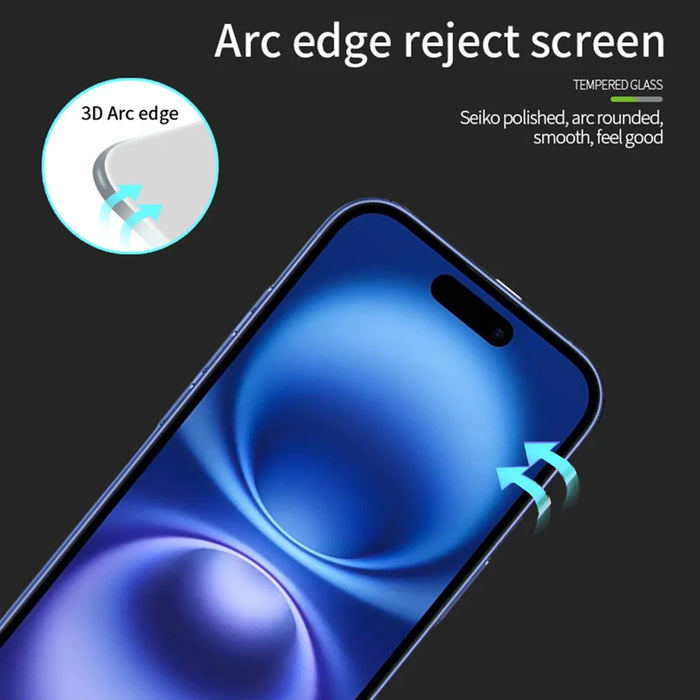 MOFI For iPhone 17 Screen Protector  9H 3D Curved Tempered Glass Film - Black - 2
