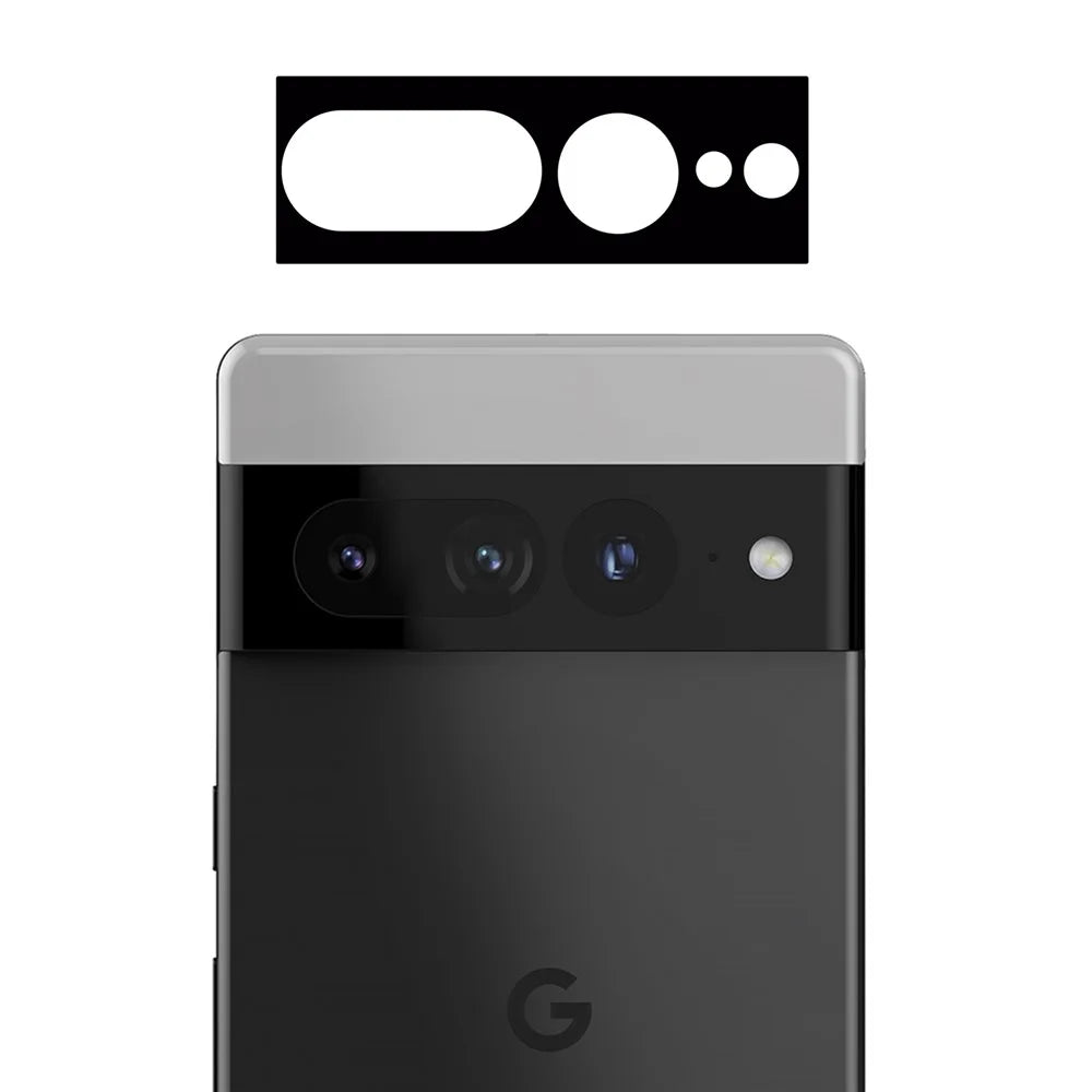 For Google Pixel 7 Pro 5G HD Clear Drop Resistant Camera Lens Protector Silk Printing Tempered Glass Lens Film - Black - 1