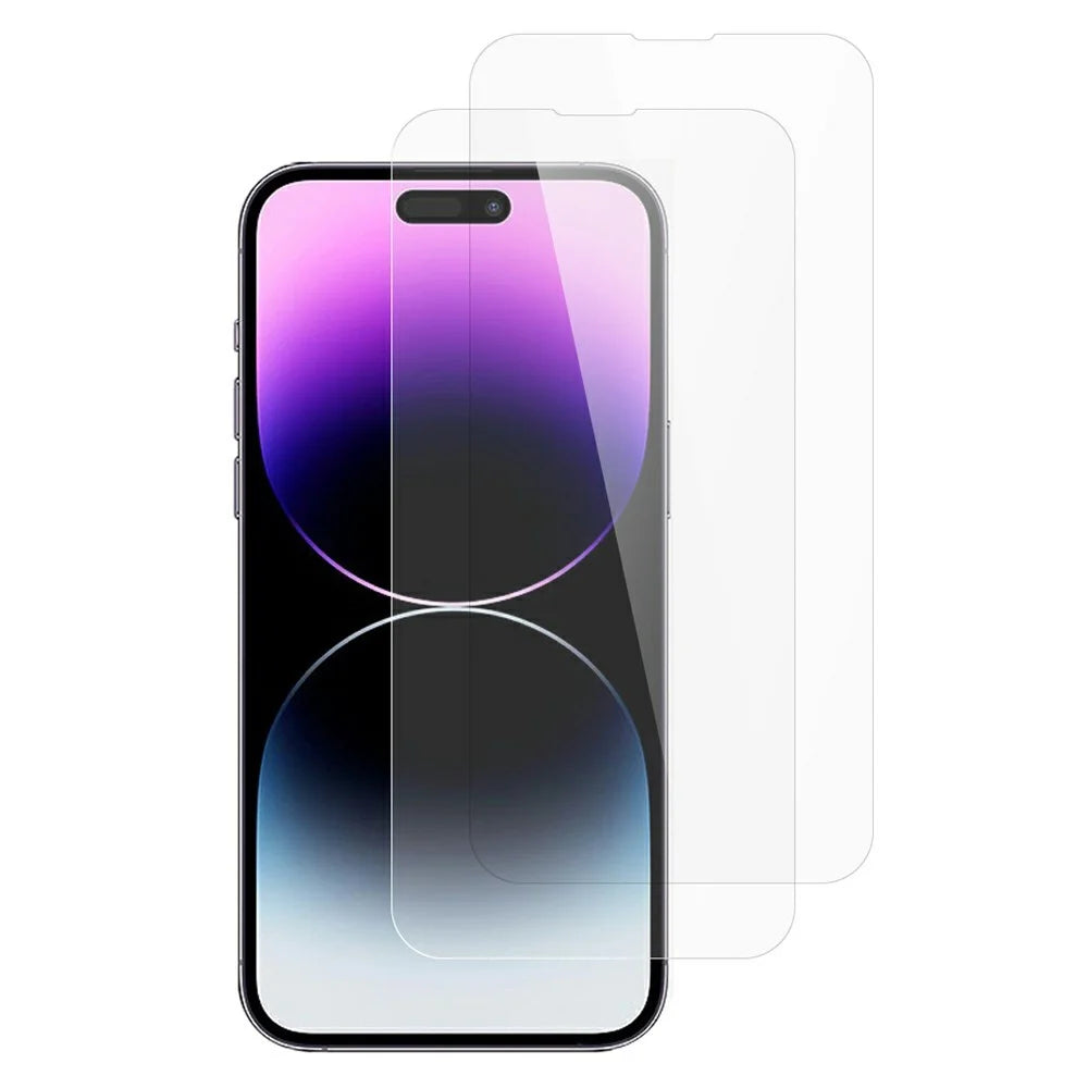 ITIETIE 2Pcs For iPhone 14 Pro Max Screen Protector 0.25mm High Aluminium-Silicon Glass Clear Film - 1