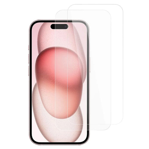 ITIETIE 2Pcs For iPhone 16 / 15 Screen Protector 0.25mm High Aluminium-Silicon Glass Clear Film - 1