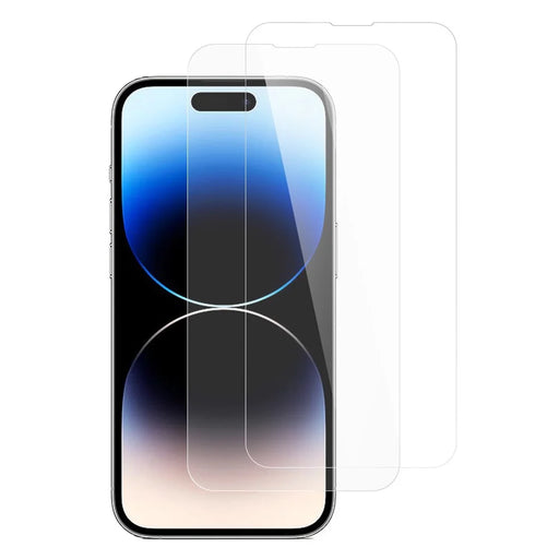 ITIETIE 2Pcs For iPhone 14 Pro Screen Protector 0.25mm High Aluminium-Silicon Glass Clear Film - 1