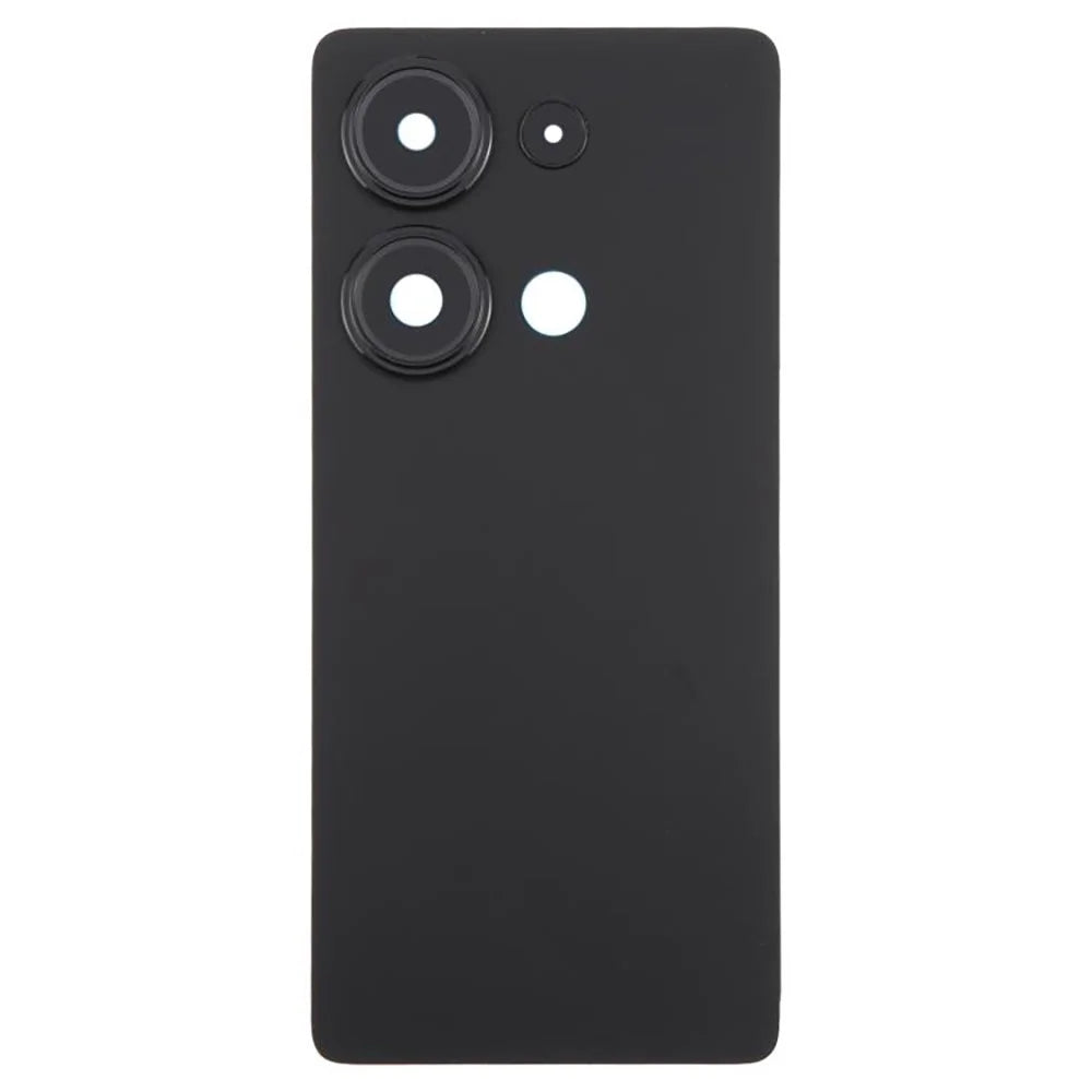 For Xiaomi Redmi Note 13 Pro 4G Back Battery Housing Cover with Camera Ring Lens Cover Spare Part (Without Logo) - Black - 2