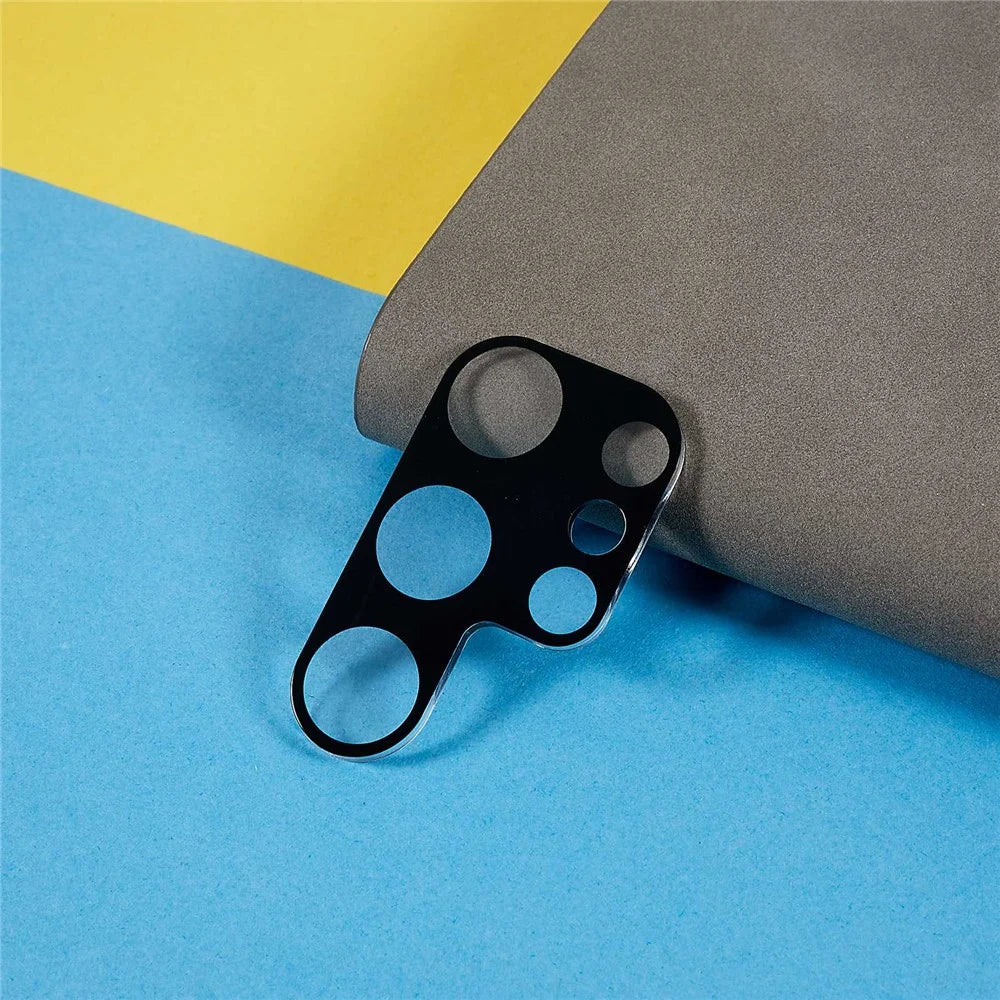 For Samsung Galaxy S23 Ultra Silk Printing Tempered Glass Camera Lens Protector 3D Arc Edge Lens Protective Film - 3