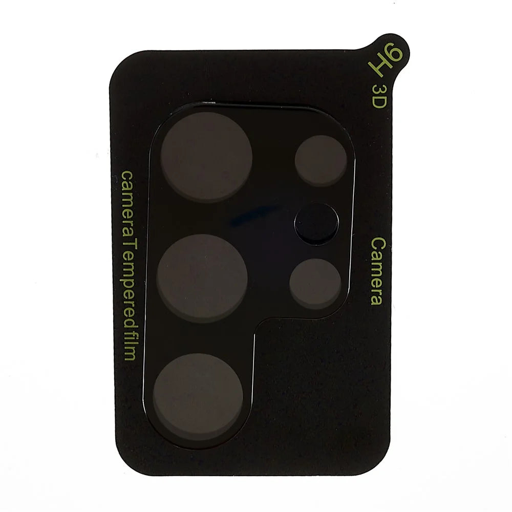 For Samsung Galaxy S23 Ultra Silk Printing Tempered Glass Camera Lens Protector 3D Arc Edge Lens Protective Film - 4