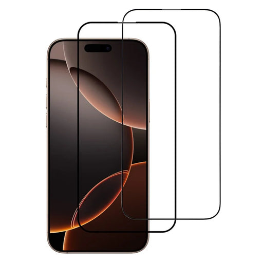 ITIETIE For iPhone 17 Pro Max 2PCS Tempered Glass 2.5mm High Aluminum Screen Protector Silk Printing Film - 1