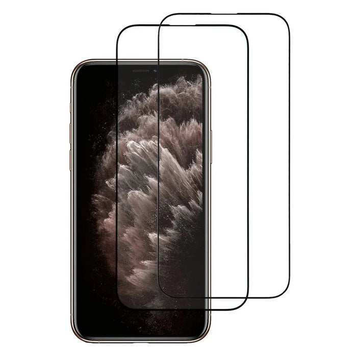 ITIETIE For iPhone 11 Pro Max 2PCS Tempered Glass 2.5mm High Aluminum Screen Protector Silk Printing Film - 1